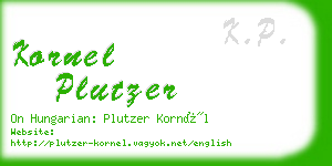 kornel plutzer business card